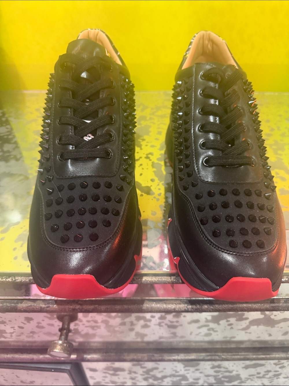 Loubi faux Sneakers with Red Accents